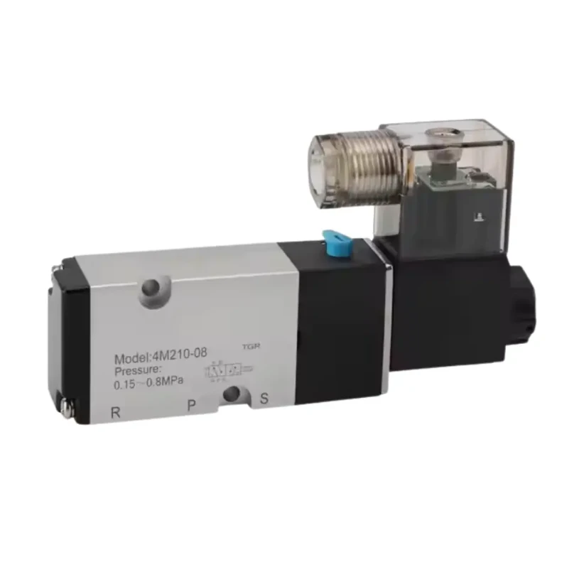 2- Way 5- ports augstspiediena pneimatiskā solenoīda vārsts (0-10 MPA)