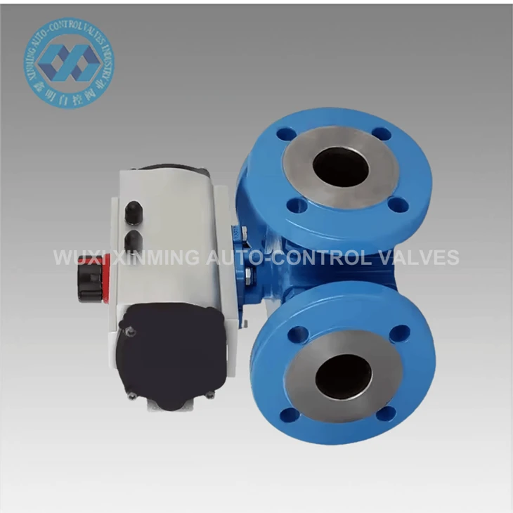 Augstas kvalitātes trīsvirzienu pneimatiskās bumbiņas vārsts