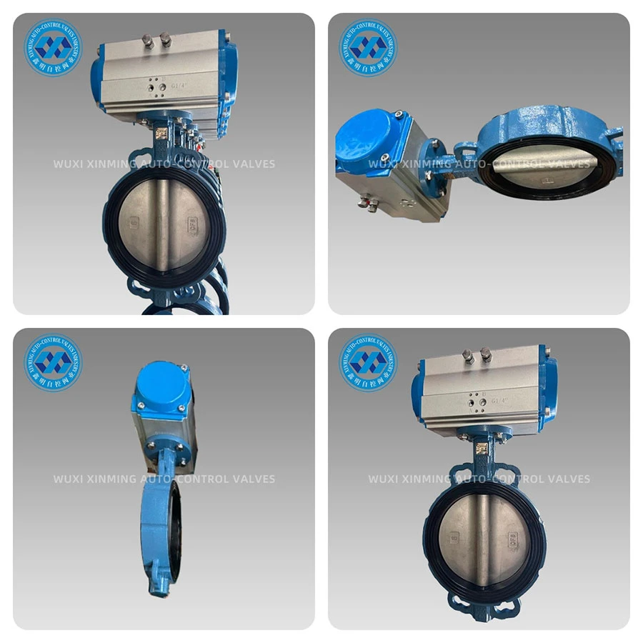 pneumatic actuator operated butterfly valve