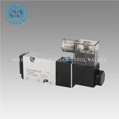 2- Way 5- ports augstspiediena pneimatiskā solenoīda vārsts (0-10 MPA)