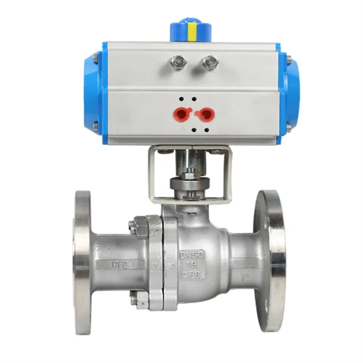 Stainless Steel Pneumatic Control High-temperature Resistant Flanged Ball Valve