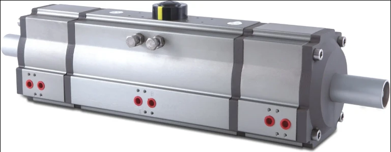 Tri Clamp Three Way Ball Valve Three-stage Pneumatic Actuator
